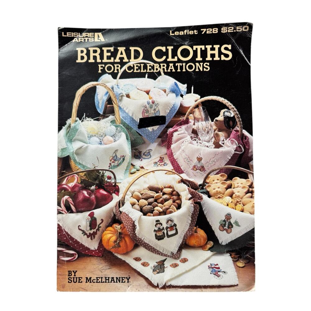 Vintage 1989 Bread Cloths for Celebrations Cross Stitch Design Leaflet Cottage